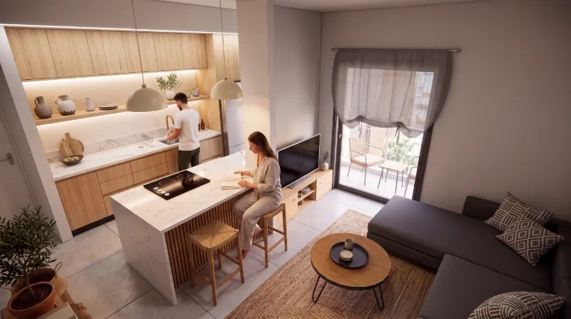 Apartment subdivision and interior design, image 2 of 6